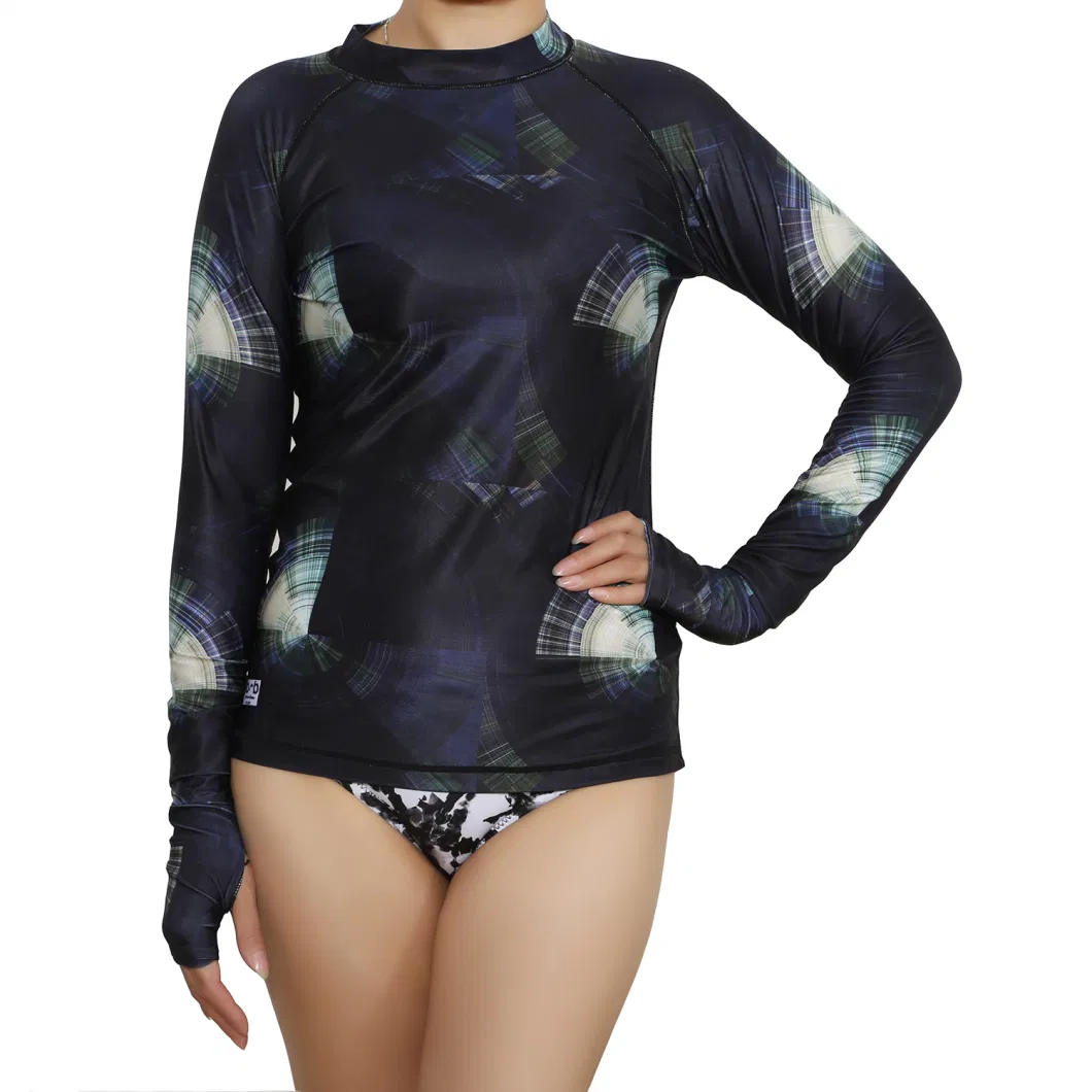 UV Protection Rashguard Lady Long Sleeve Swimsuit Swim Shirt Lycra Surfing Swimming Diving Suit Clothes