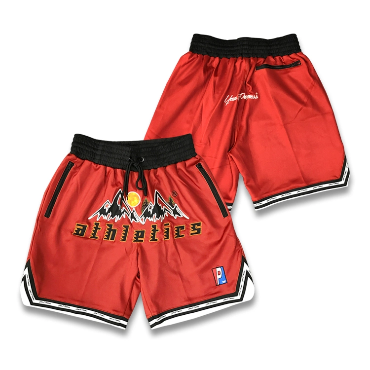 Wholesale Men&prime; S Basketball Jersey Custom Sublimated Printing Sportswear Design Embroidery Logo Sports Casual Mesh Basketball Shorts