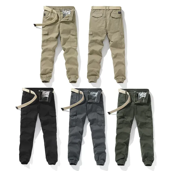 Eight Pockets Pure Cotton Relaxed Fit Camouflage Men Cargo Shorts